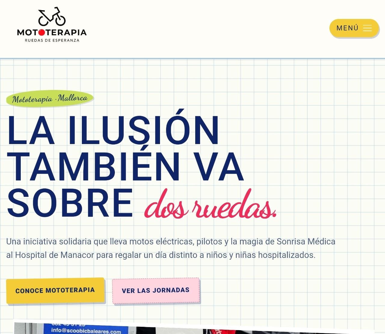 Portada de Mototerapia, una iniciativa solidaria en Mallorca